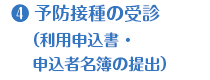 4.予防接種の受診（利用申込書・申込者名簿の提出）